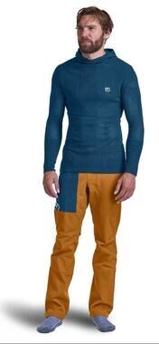 Ortovox Merino Thermovent Hoody mountaineering performance ski virginwool blue